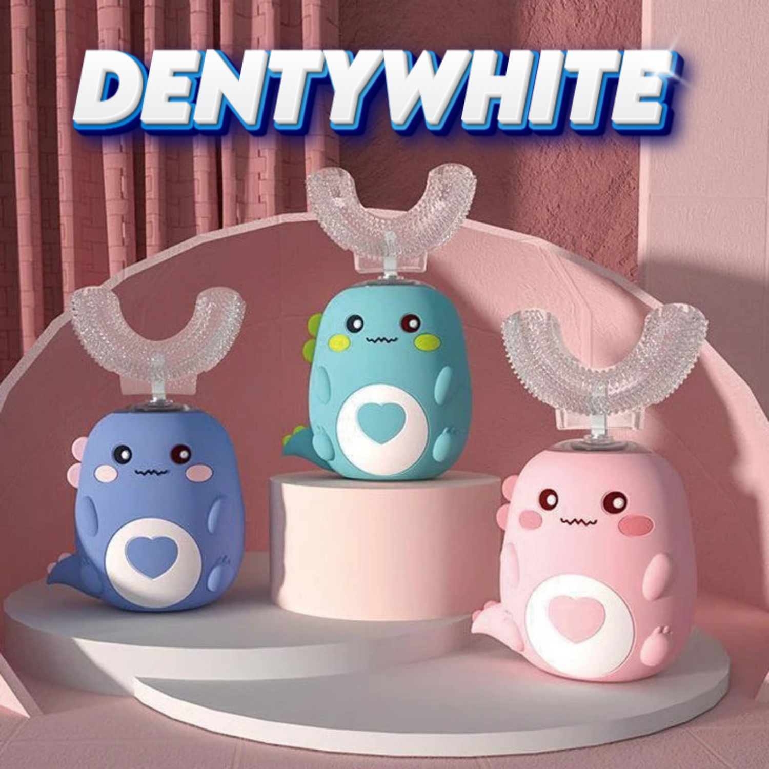 Brosse à dents électrique en forme de U pour enfants