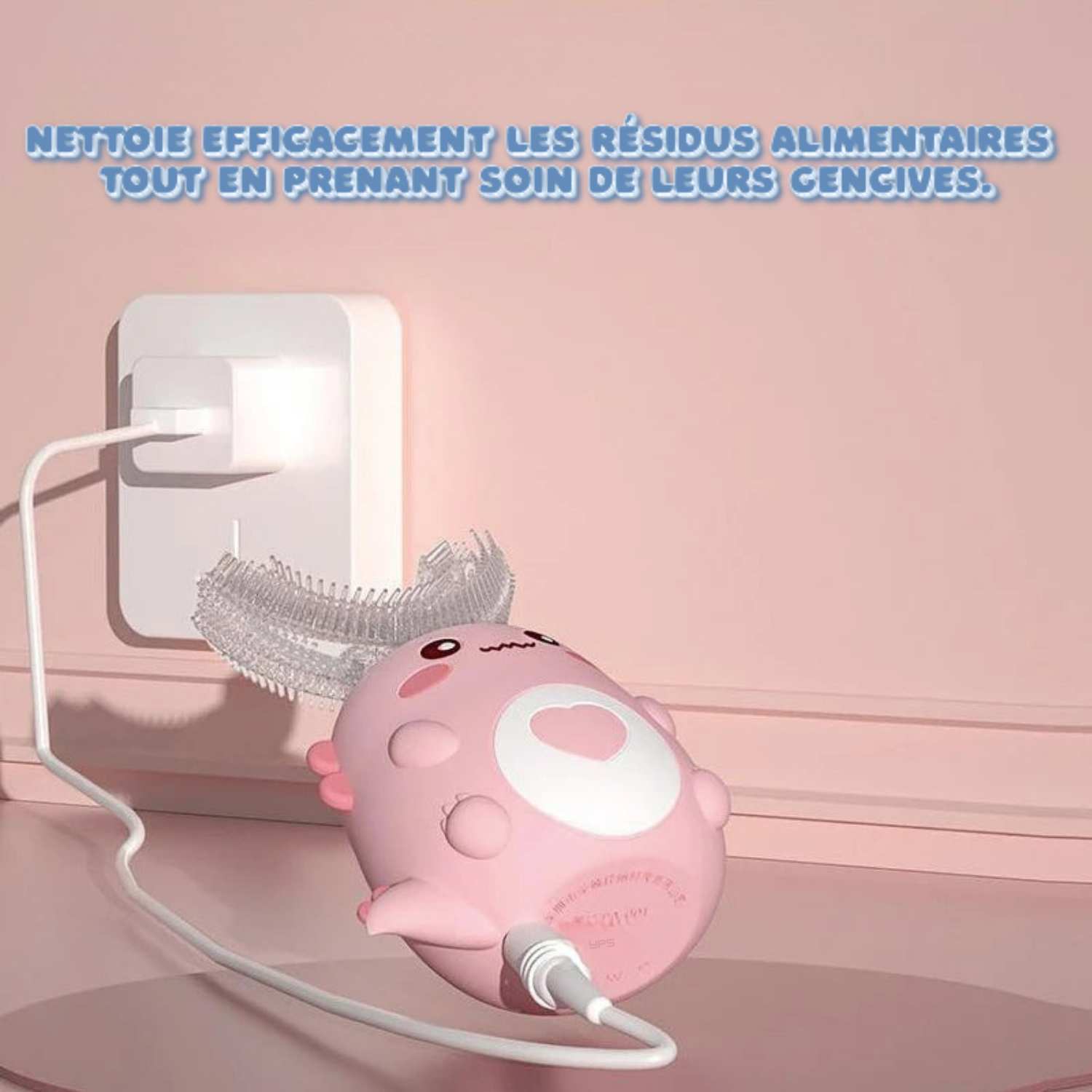 Brosse à dents électrique en forme de U pour enfants