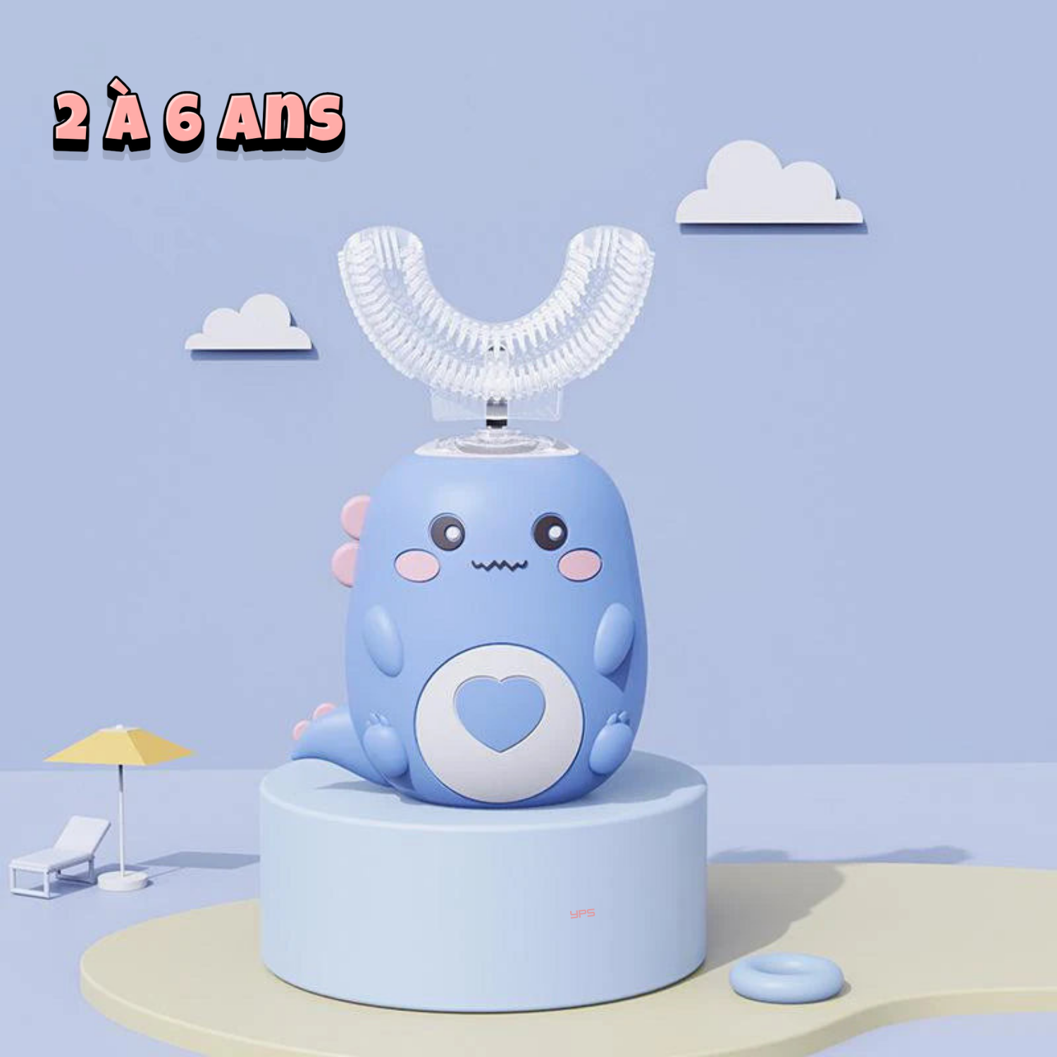 Brosse à dents électrique en forme de U pour enfants