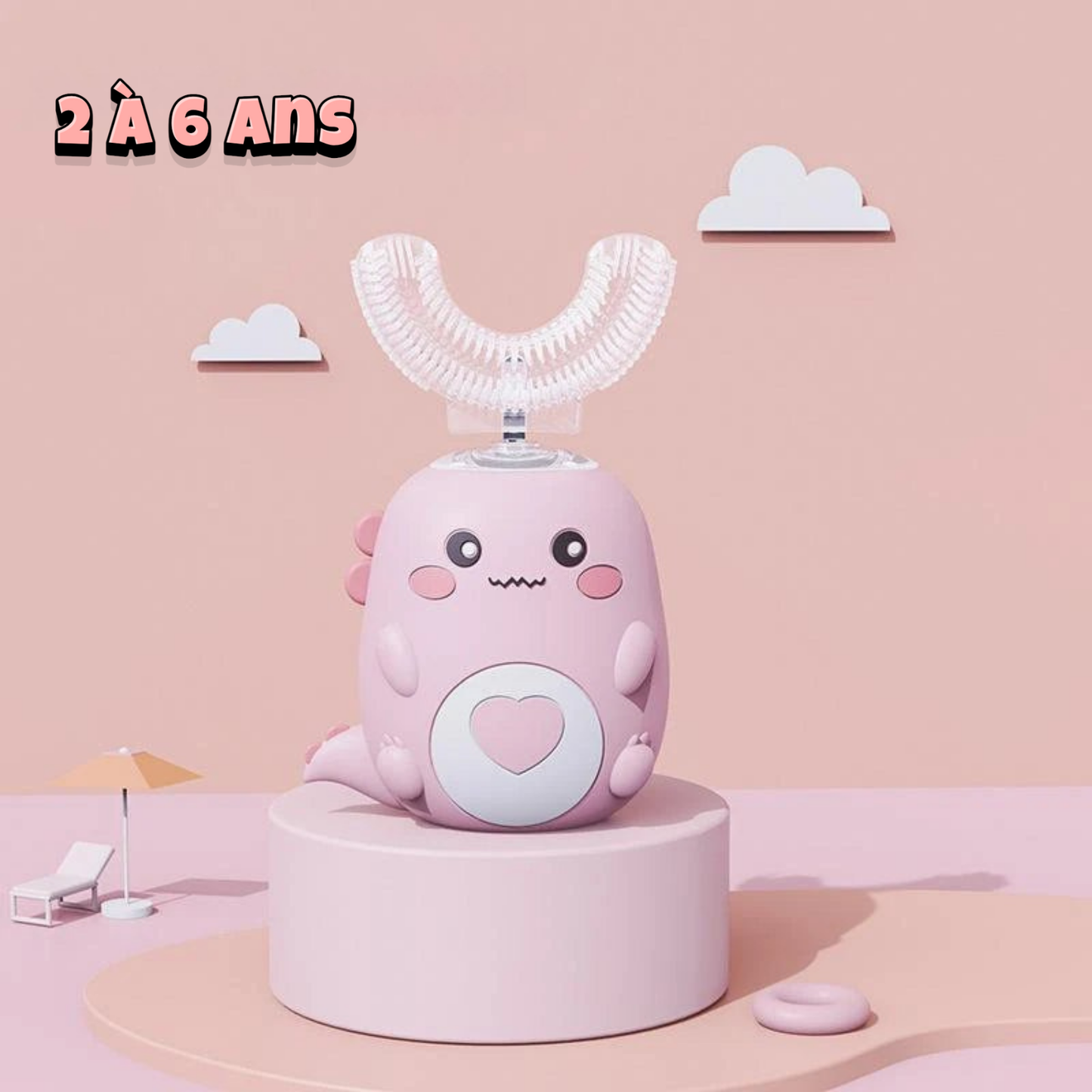 Brosse à dents électrique en forme de U pour enfants