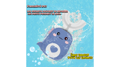 Brosse à dents électrique en forme de U pour enfants